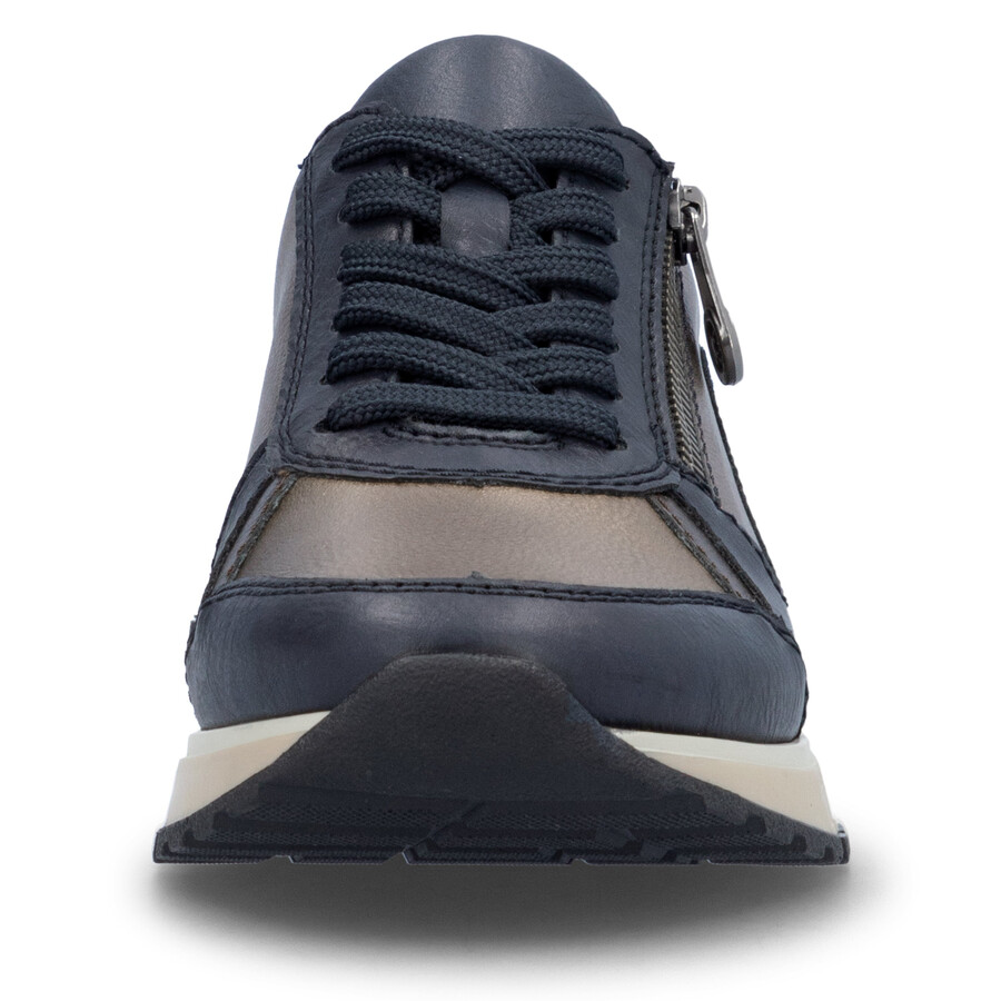 blaue damenschuhe mit reißverschluss rieker 49002-14