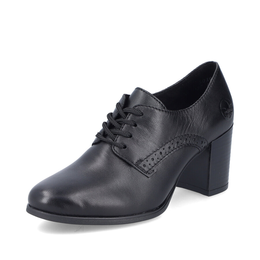 schwarze elastische damenschuhe rieker 50100-01