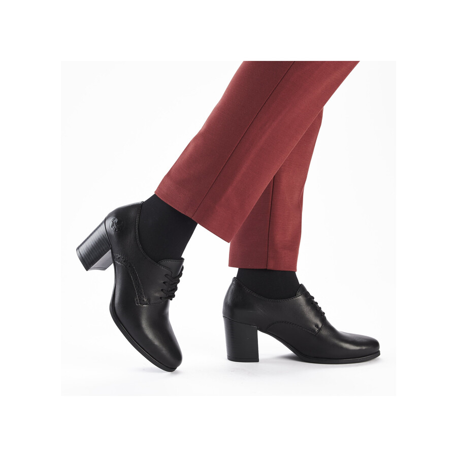 schwarze elastische damenschuhe rieker 50100-01