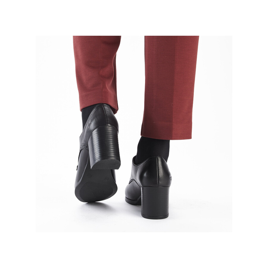 schwarze elastische damenschuhe rieker 50100-01