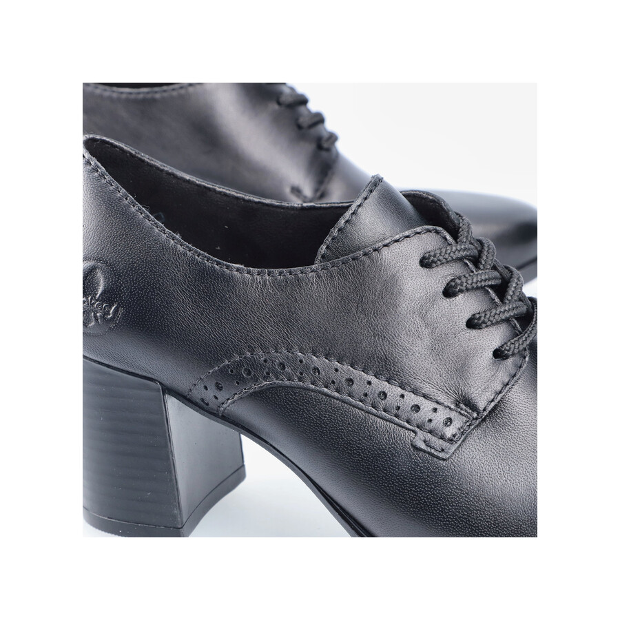schwarze elastische damenschuhe rieker 50100-01