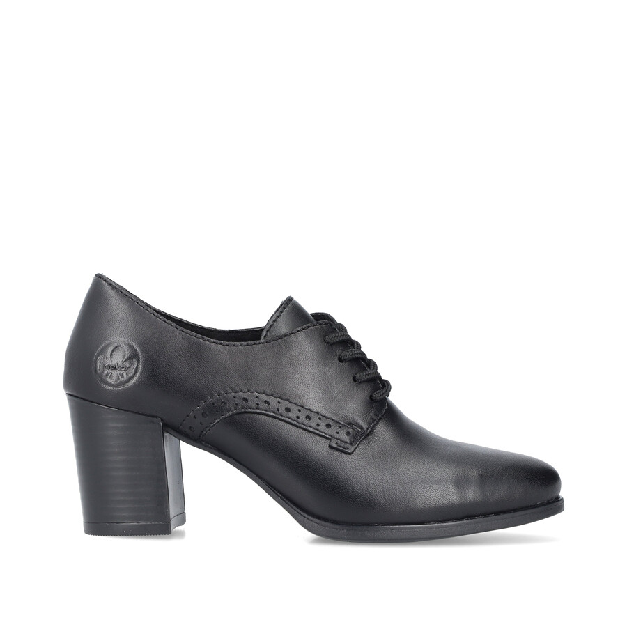 schwarze elastische damenschuhe rieker 50100-01