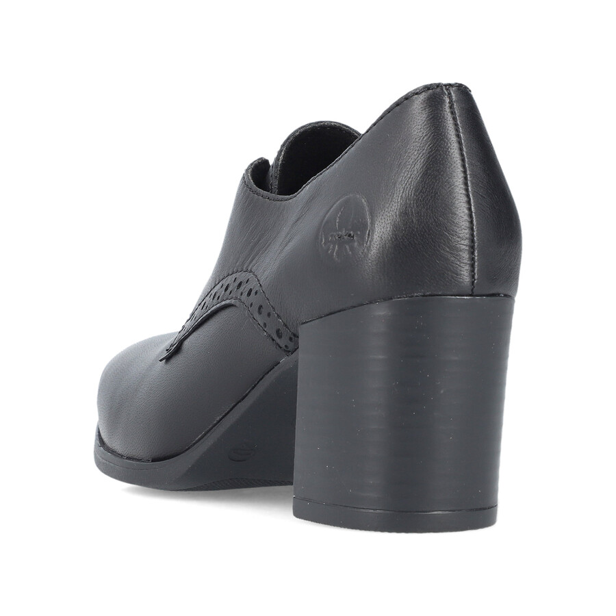 schwarze elastische damenschuhe rieker 50100-01