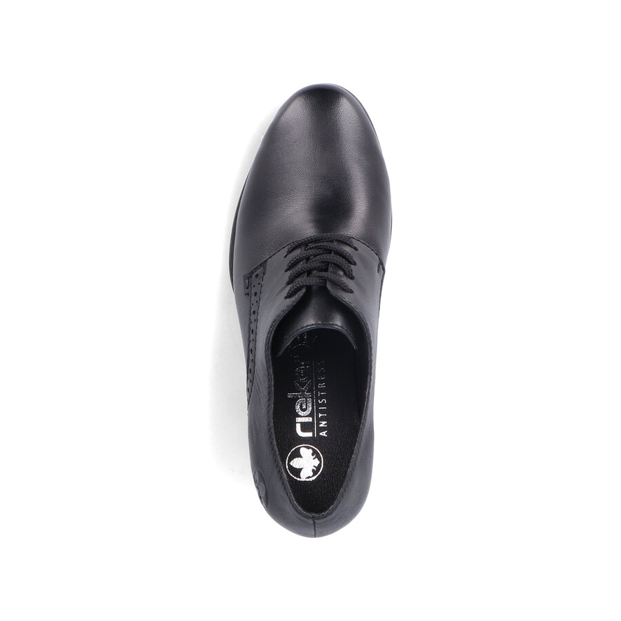 schwarze elastische damenschuhe rieker 50100-01