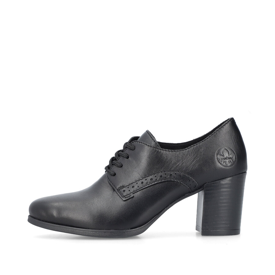 schwarze elastische damenschuhe rieker 50100-01