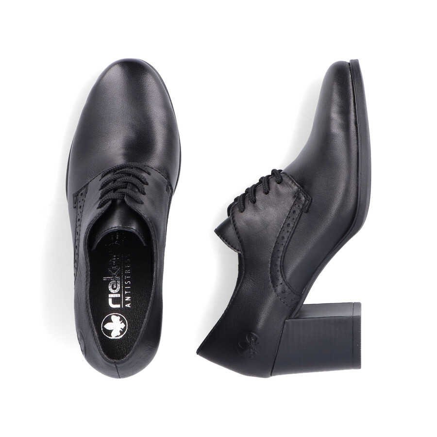 schwarze elastische damenschuhe rieker 50100-01