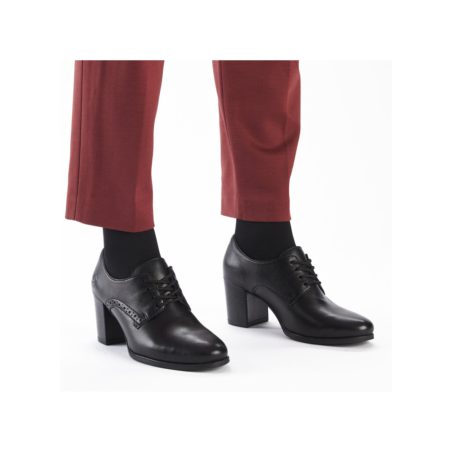 schwarze elastische damenschuhe rieker 50100-01