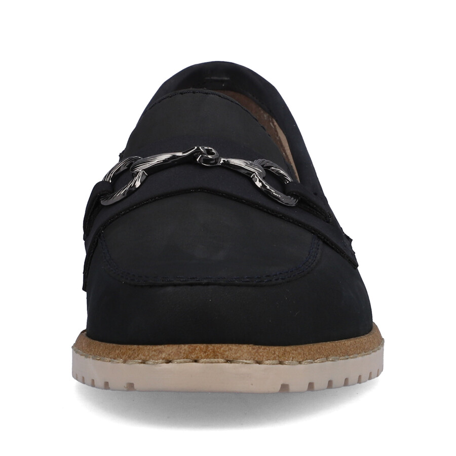 blaue elastische damenschuhe rieker 51860-14