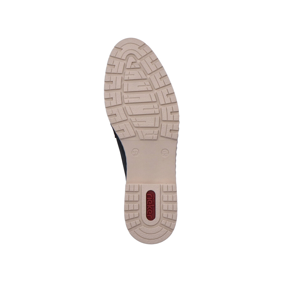 blaue elastische damenschuhe rieker 51860-14