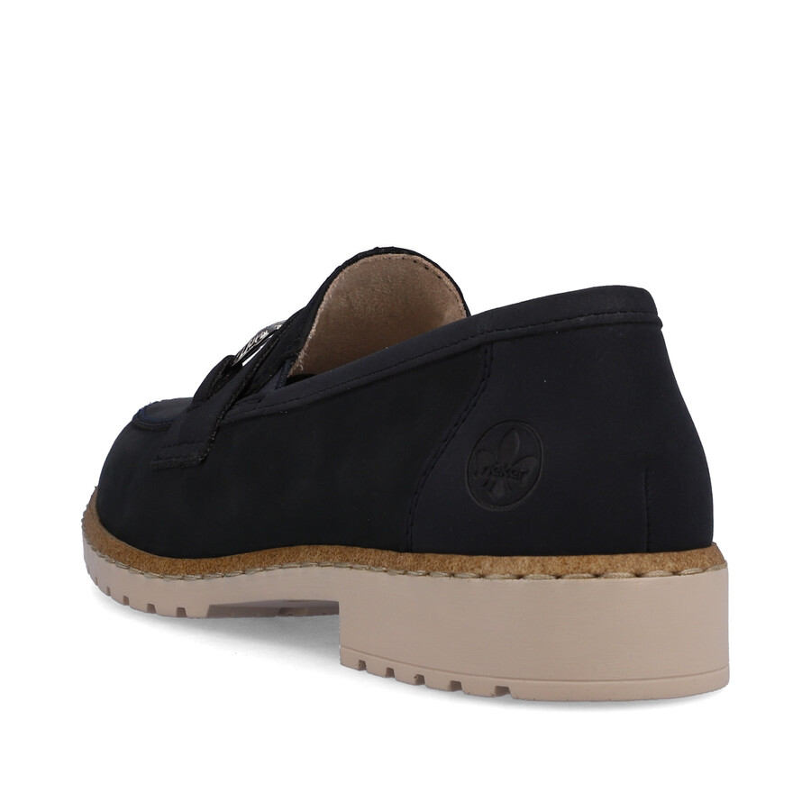 blaue elastische damenschuhe rieker 51860-14