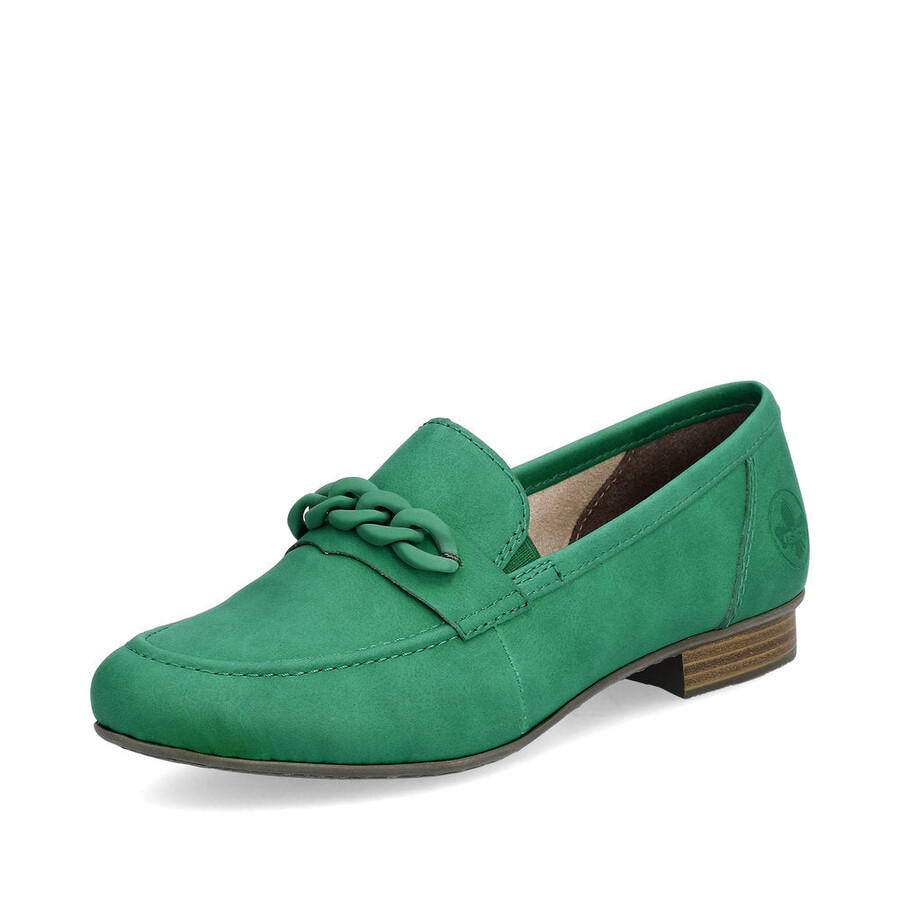 grüne elastische damenschuhe rieker 51999-52