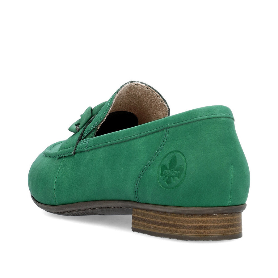 grüne elastische damenschuhe rieker 51999-52