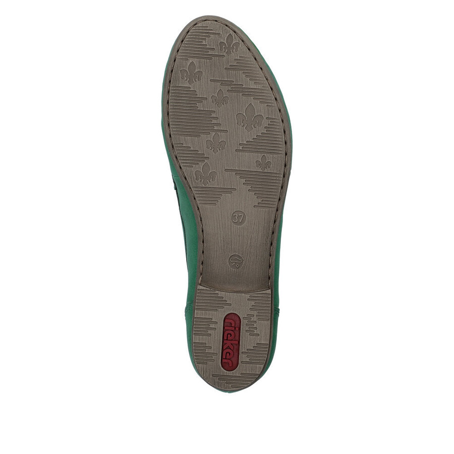 grüne elastische damenschuhe rieker 51999-52