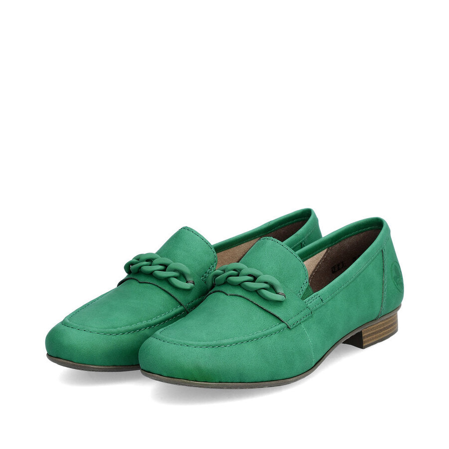 grüne elastische damenschuhe rieker 51999-52