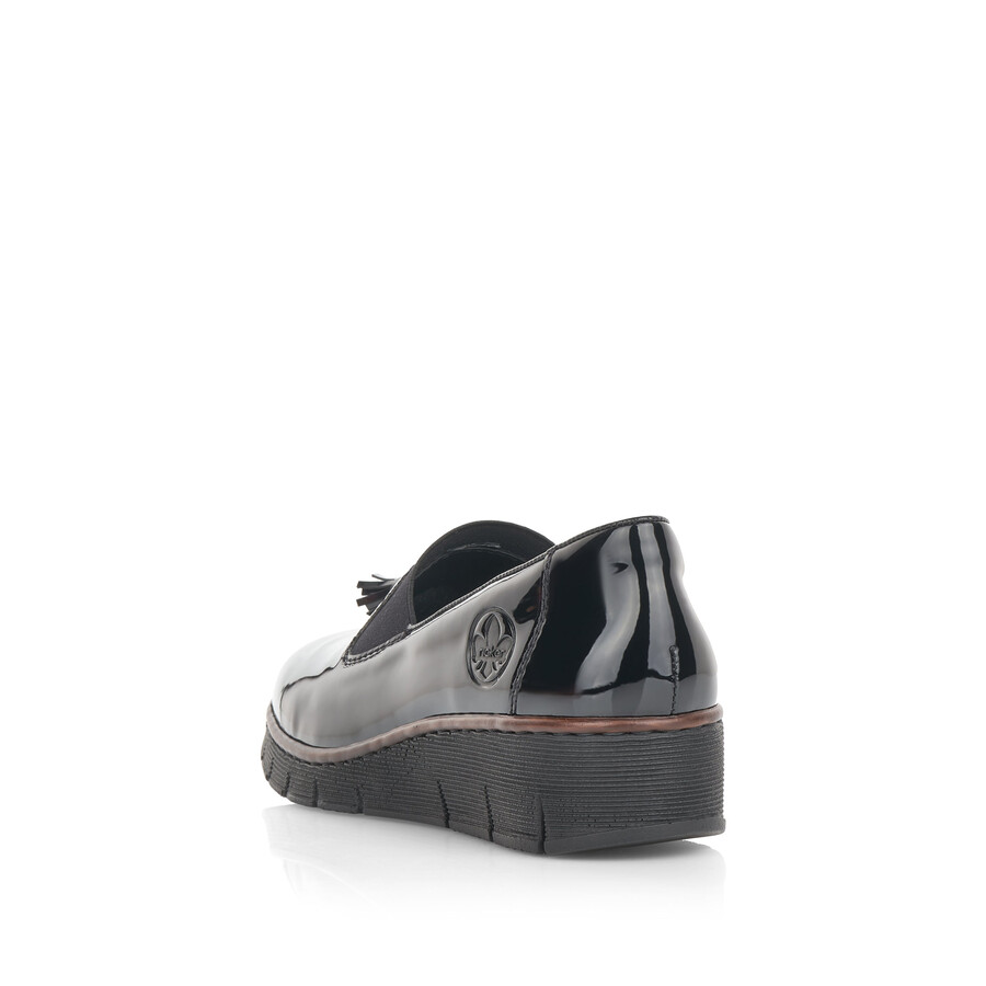 schwarze elastische damenschuhe rieker 53751-00