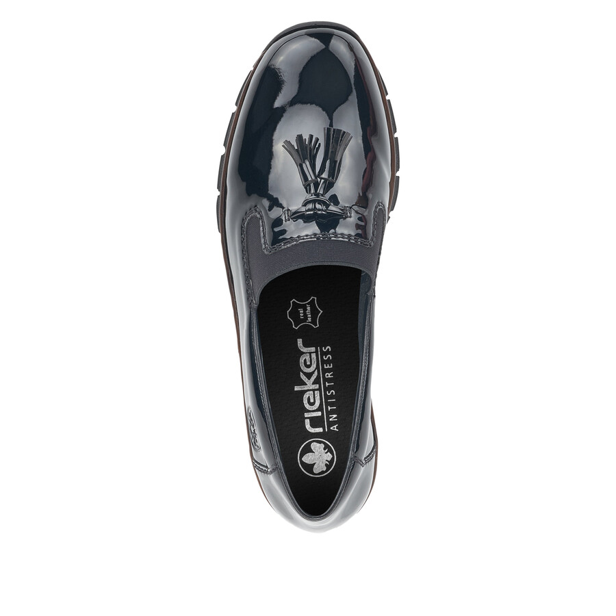 schwarze elastische damenschuhe rieker 53751-00