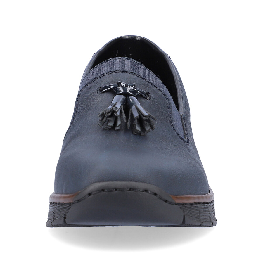 blaue elastische damenschuhe rieker 53751-14