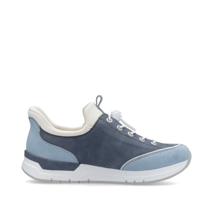 blaue elastische damenschuhe rieker 58962-10