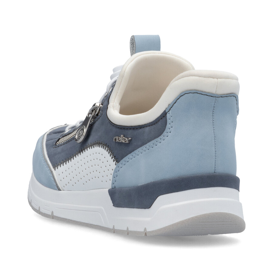 blaue elastische damenschuhe rieker 58962-10