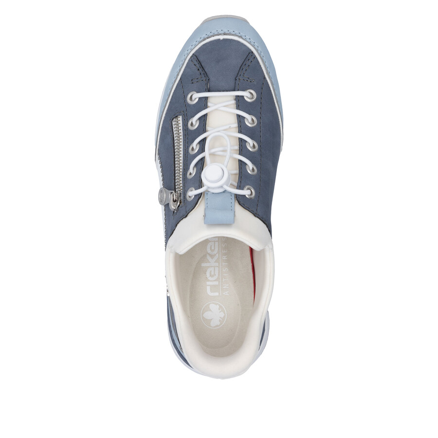 blaue elastische damenschuhe rieker 58962-10