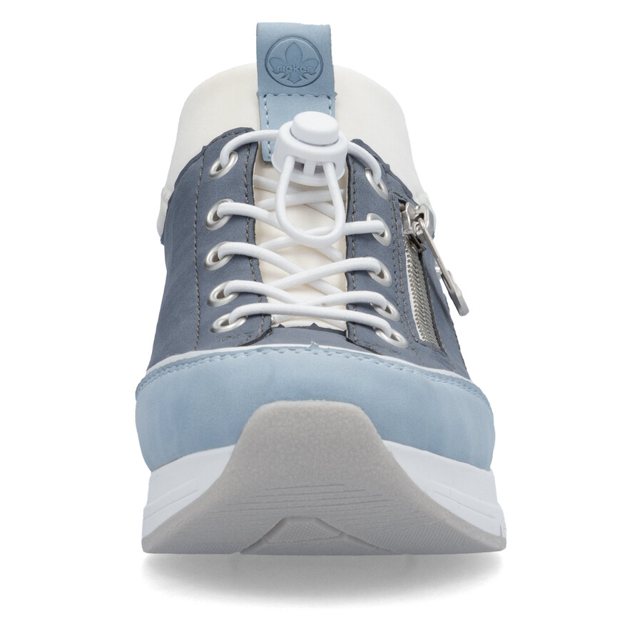 blaue elastische damenschuhe rieker 58962-10