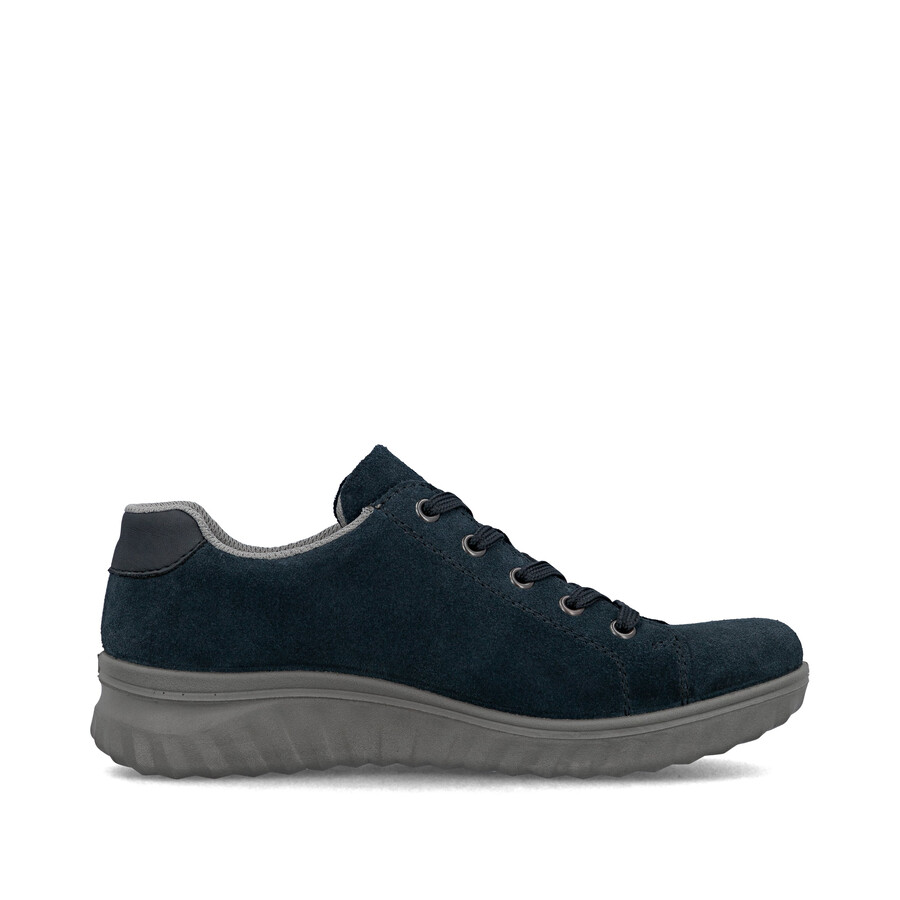 blaue damenschuhe mit reißverschluss rieker 59000-14