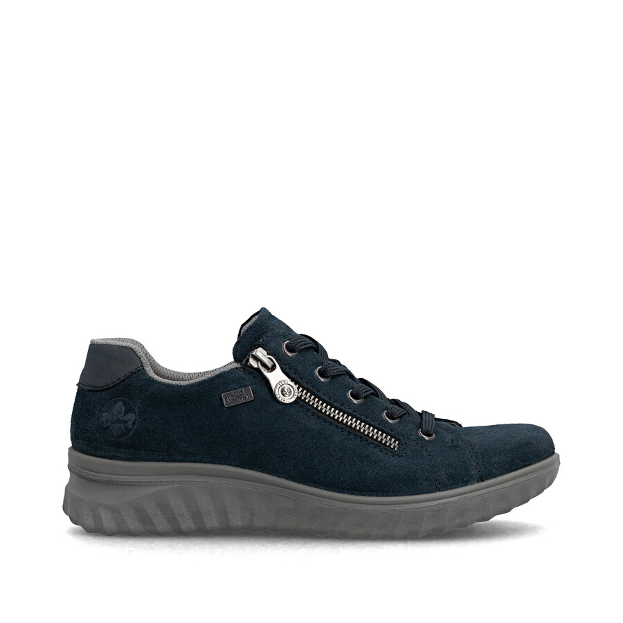 blaue damenschuhe mit reißverschluss rieker 59000-14