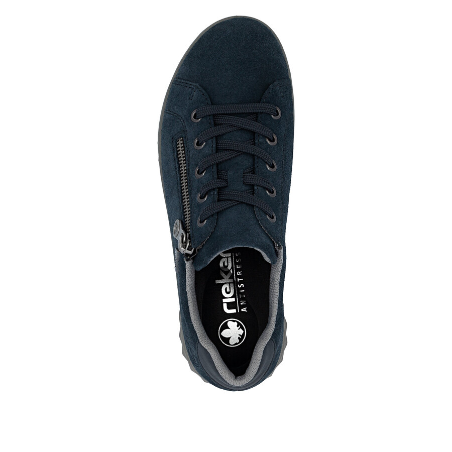 blaue damenschuhe mit reißverschluss rieker 59000-14