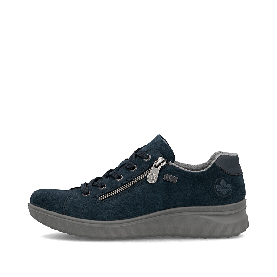 blaue damenschuhe mit reißverschluss rieker 59000-14