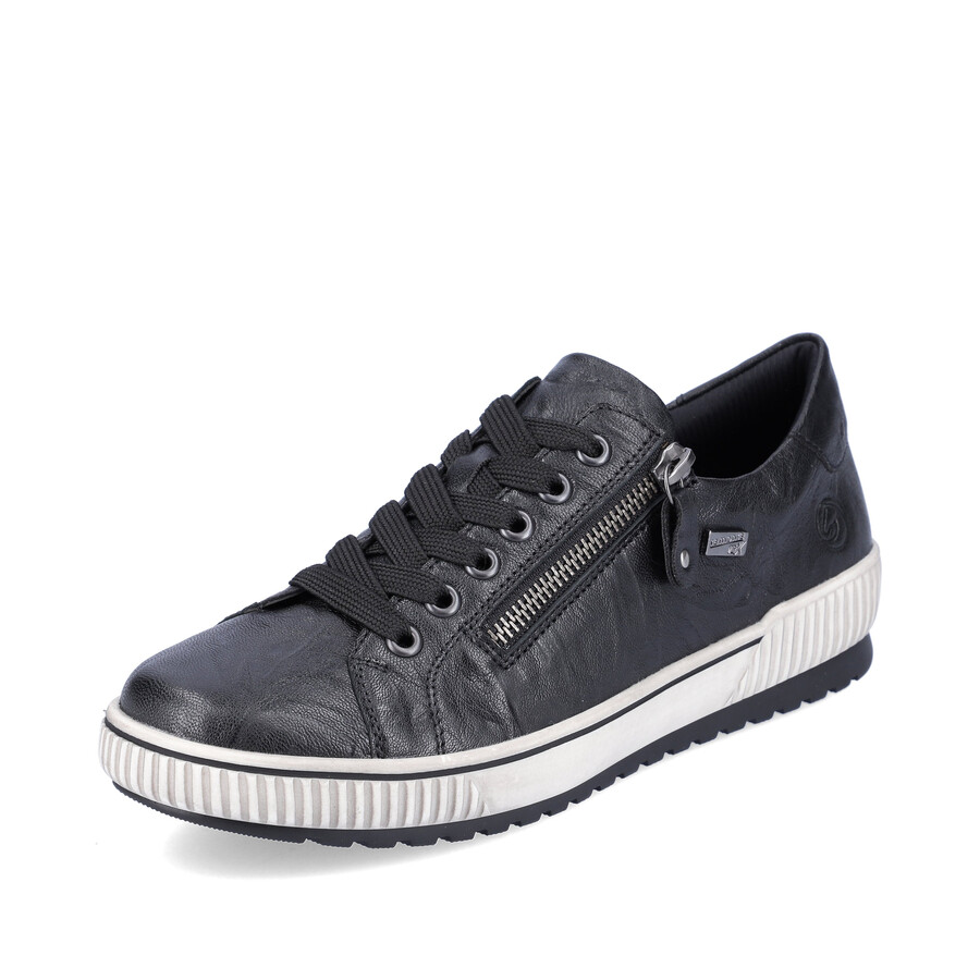 schwarze damenschuhe mit reißverschluss remonte d0700-00