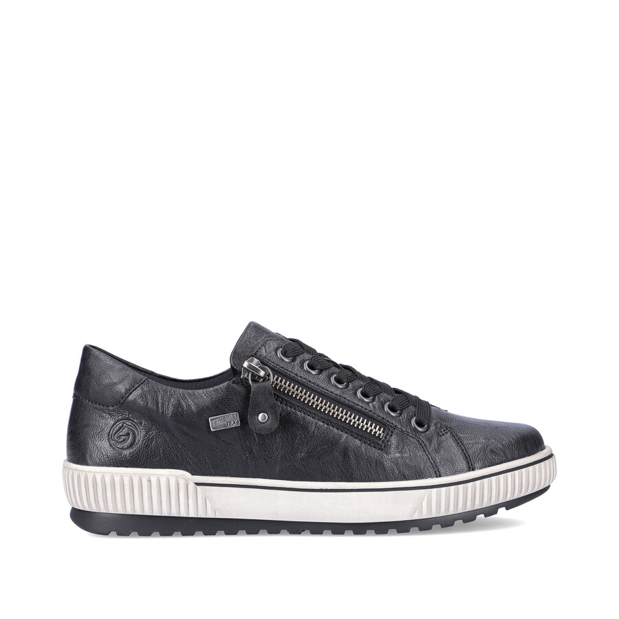schwarze damenschuhe mit reißverschluss remonte d0700-00
