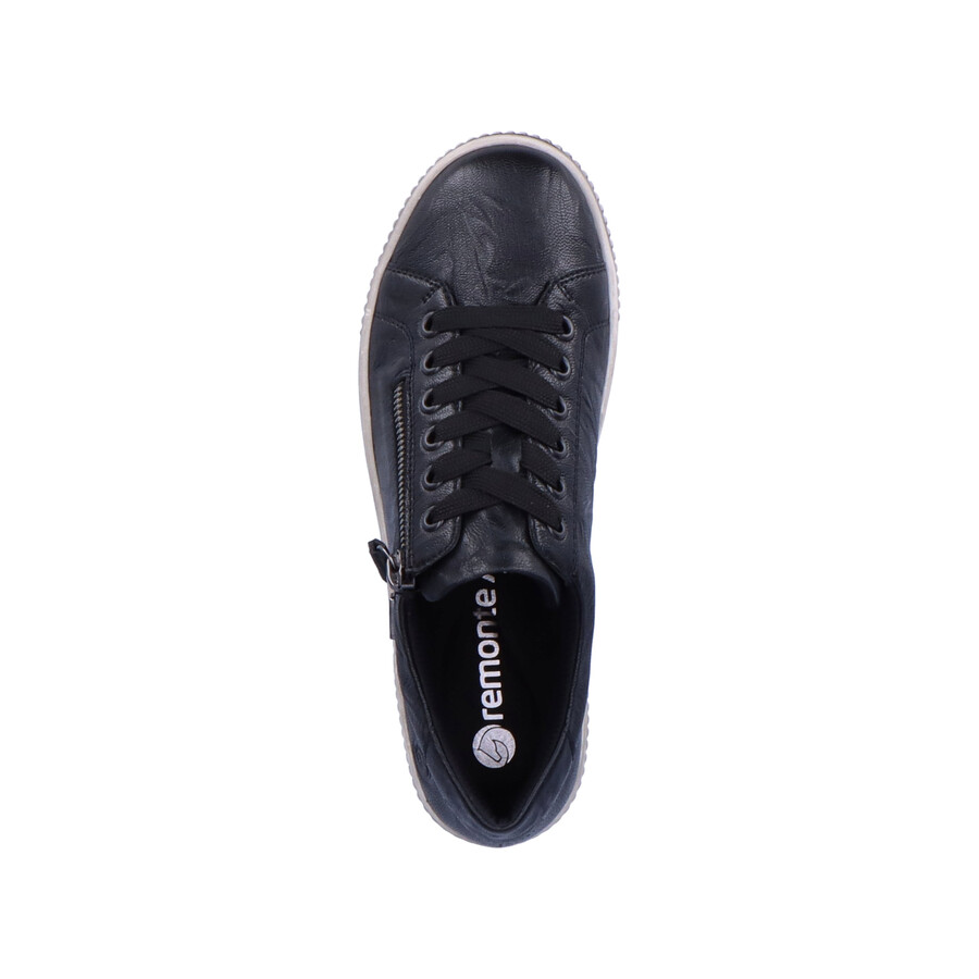 schwarze damenschuhe mit reißverschluss remonte d0700-00