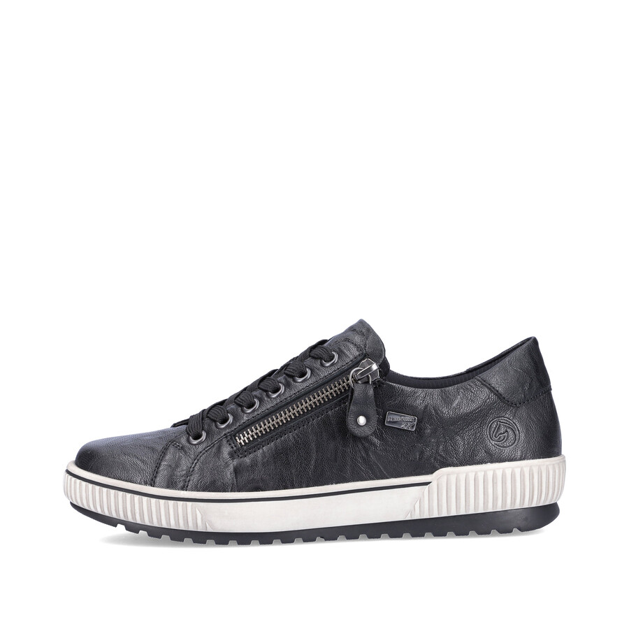schwarze damenschuhe mit reißverschluss remonte d0700-00