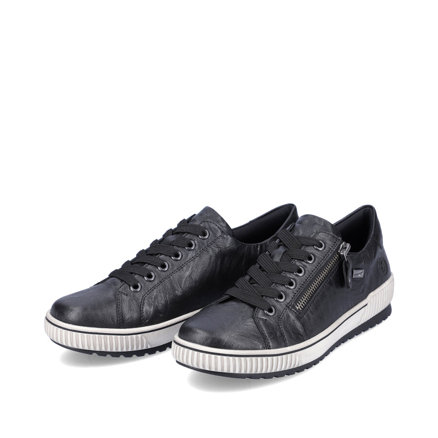schwarze damenschuhe mit reißverschluss remonte d0700-00