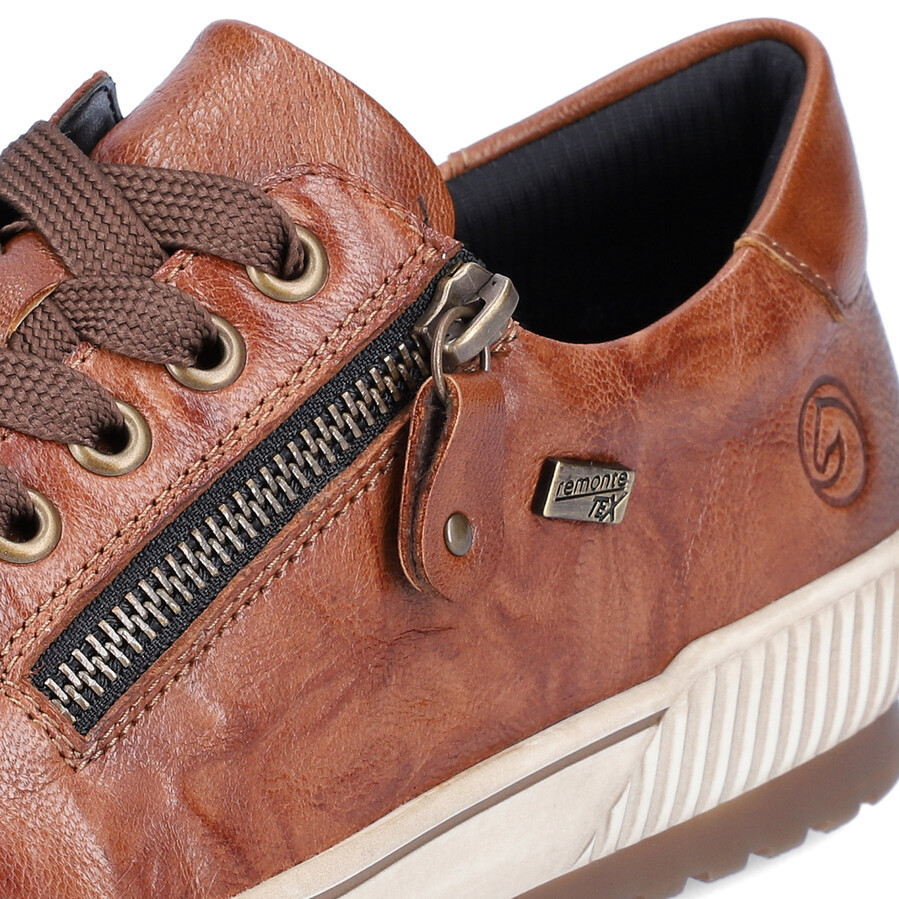 braune damenschuhe mit reißverschluss remonte d0700-22