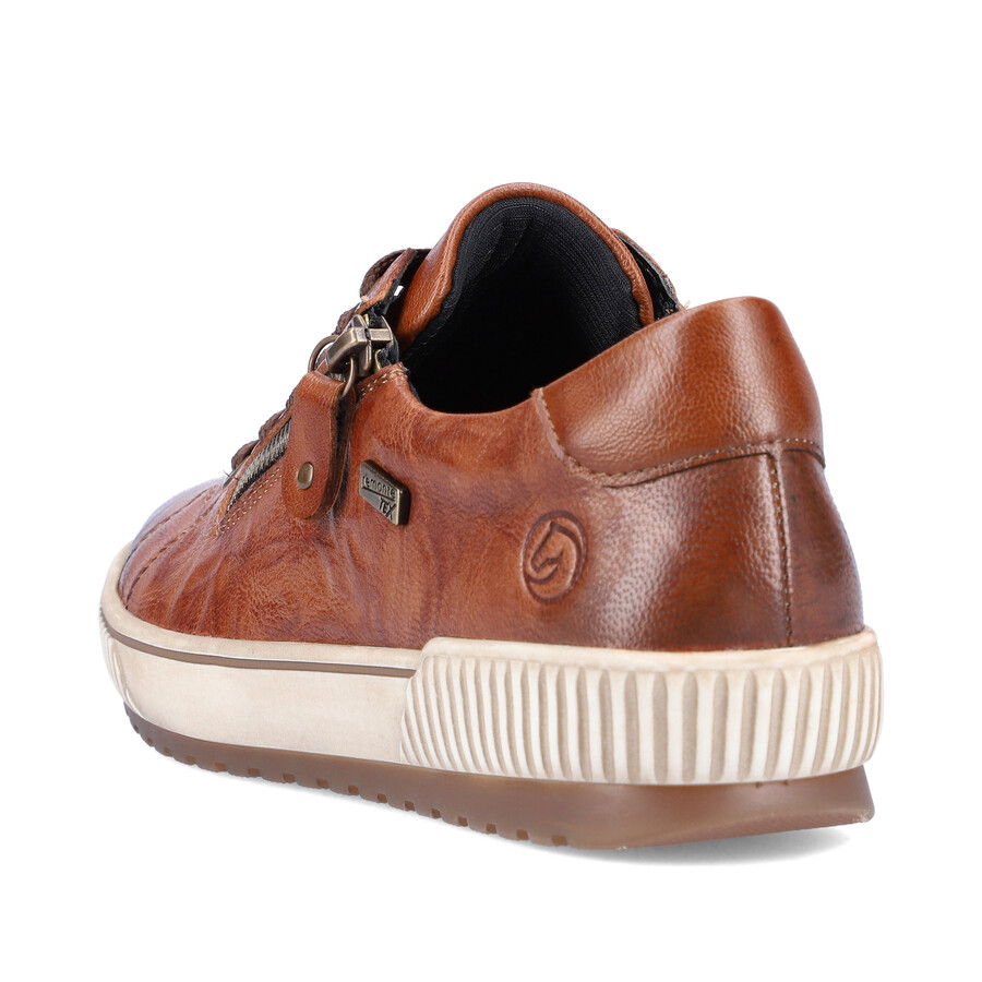 braune damenschuhe mit reißverschluss remonte d0700-22