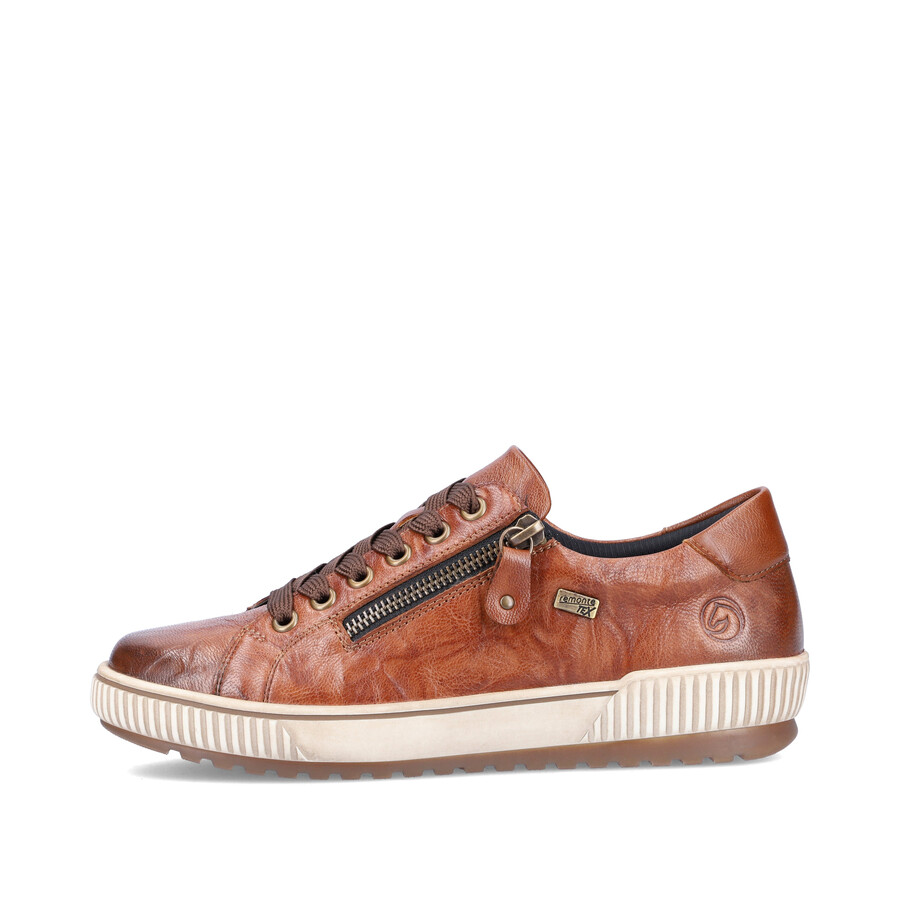 braune damenschuhe mit reißverschluss remonte d0700-22