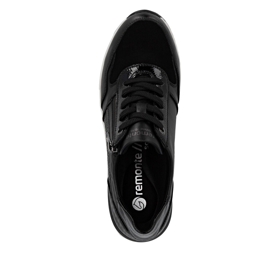 schwarze damenschuhe mit reißverschluss remonte d0t16-03