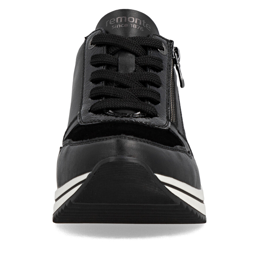 schwarze damenschuhe mit reißverschluss remonte d0t16-03