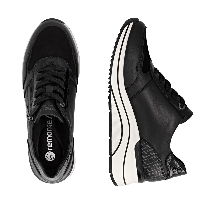 schwarze damenschuhe mit reißverschluss remonte d0t16-03