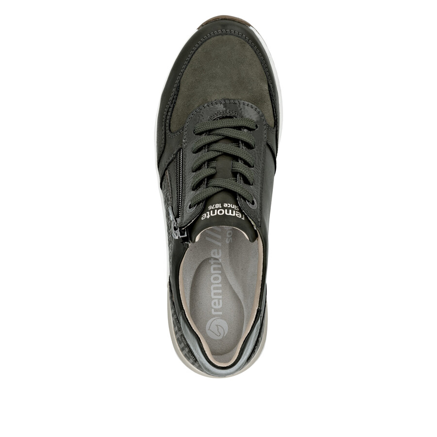 grüne damen-sneaker mit reißverschluss remonte d0t16-54