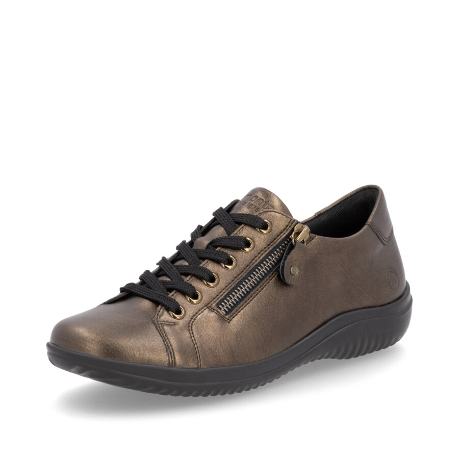 braune damenschuhe mit reißverschluss remonte d1e03-25