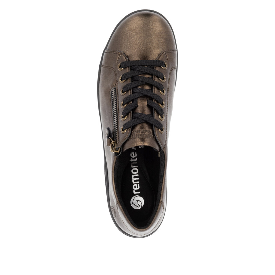 braune damenschuhe mit reißverschluss remonte d1e03-25