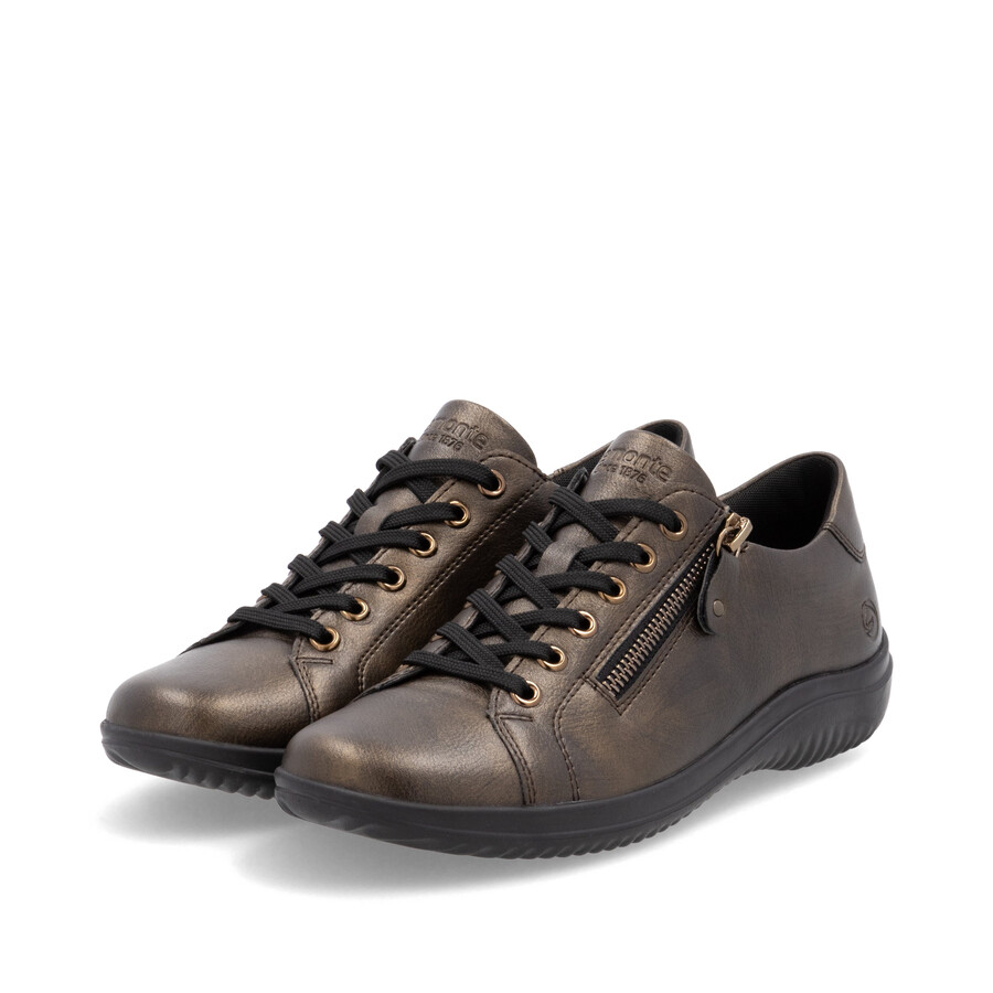 braune damenschuhe mit reißverschluss remonte d1e03-25