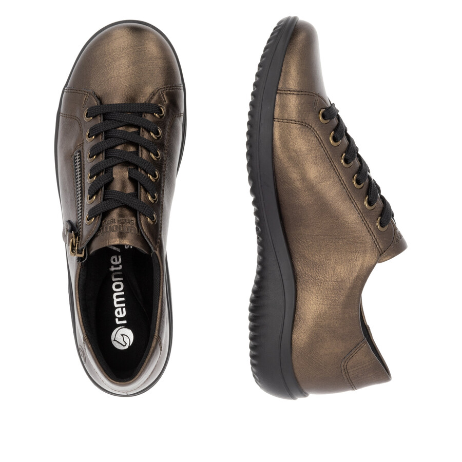 braune damenschuhe mit reißverschluss remonte d1e03-25