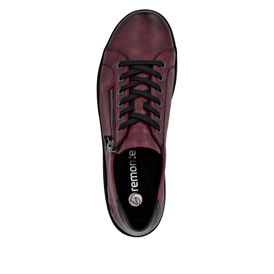 rote damenschuhe mit reißverschluss remonte d1e03-35