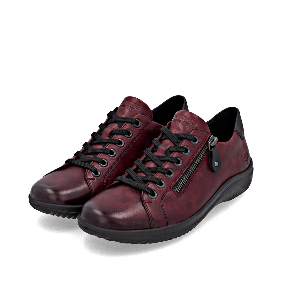 rote damenschuhe mit reißverschluss remonte d1e03-35