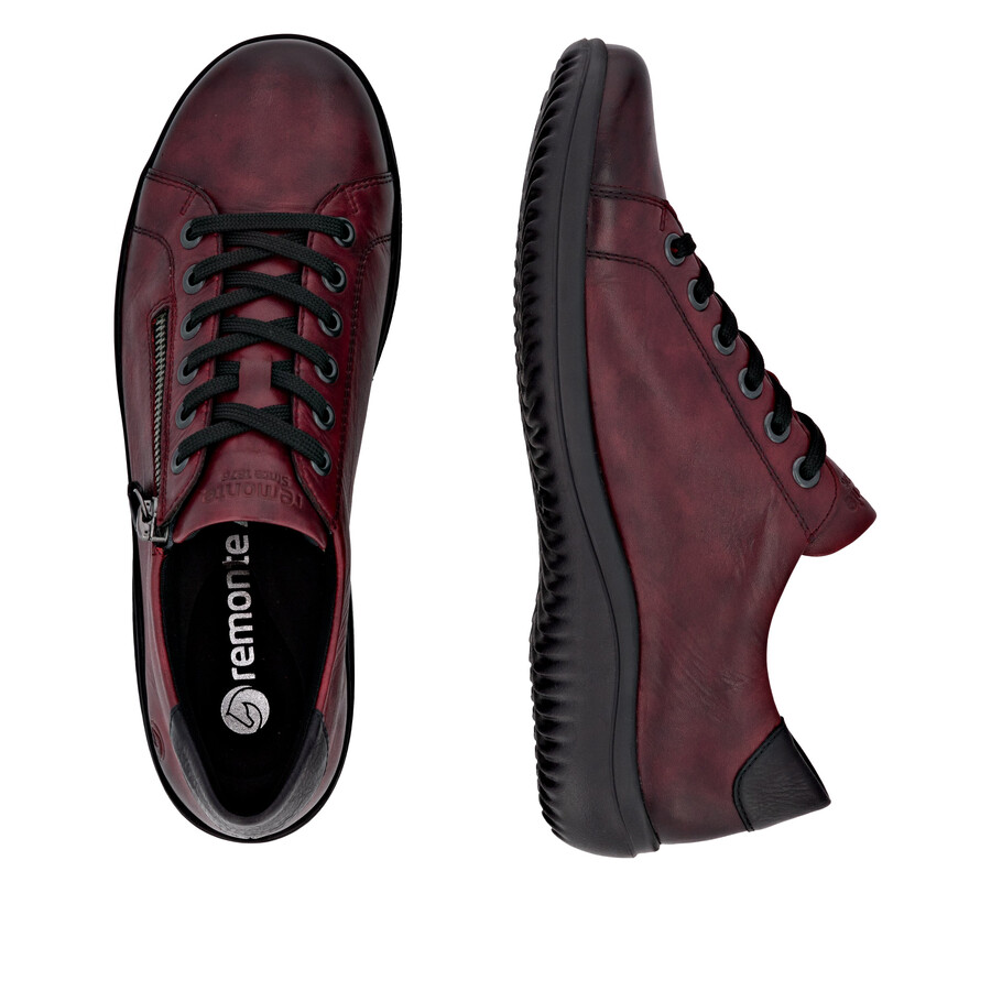 rote damenschuhe mit reißverschluss remonte d1e03-35