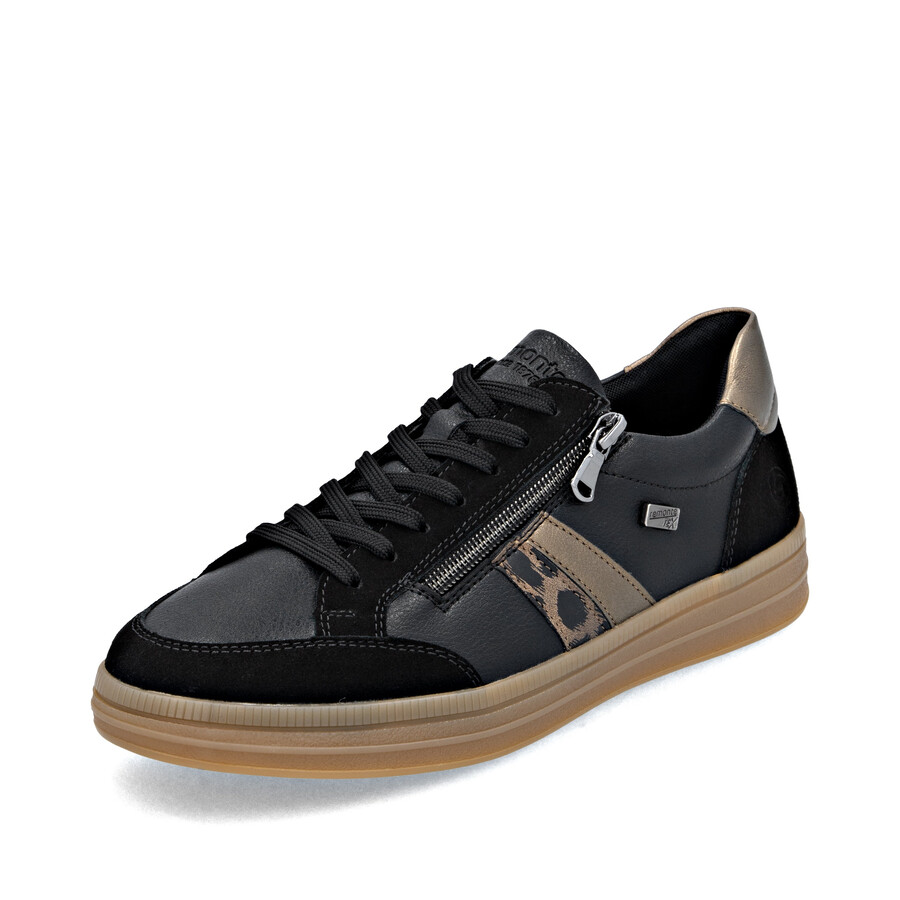 schwarze damenschuhe mit reißverschluss remonte d2c04-03