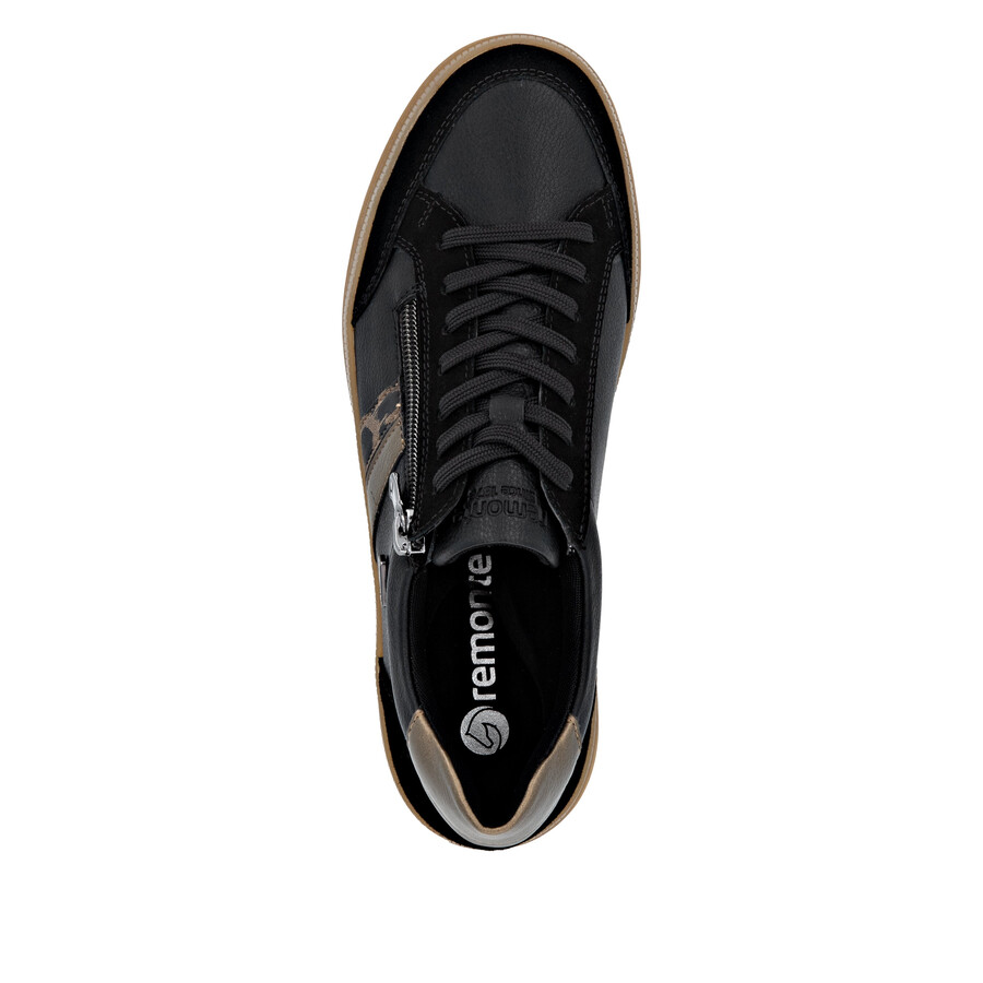 schwarze damenschuhe mit reißverschluss remonte d2c04-03